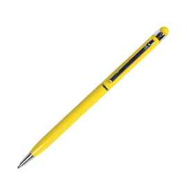 TOUCHWRITER, ручка шариковая со стилусом для сенсорных экранов, желтый/хром, металл, Цвет: желтый