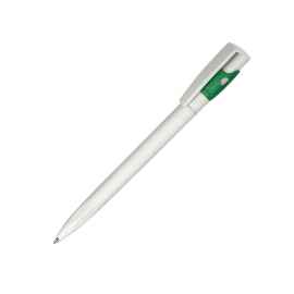 Ручка шариковая KIKI EcoLine SAFE TOUCH, зеленый, пластик, Цвет: белый, зеленый