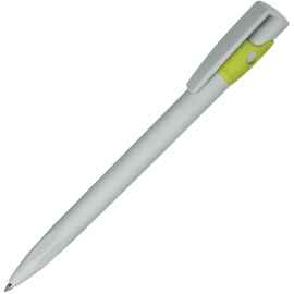 KIKI ECOLINE, ручка шариковая, серый/светло-зеленый, экопластик, Цвет: серый, светло-зеленый
