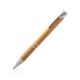 LETTEK, ручка шариковая, бамбук, пластик с пшеничным волокном, металл, Цвет: светло-коричневый