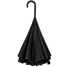 Зонт наоборот Style, трость, черный, Цвет: черный