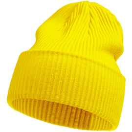 Шапка Franky, желтая, Цвет: желтый, Размер: 56-58, длина 23 см, отворот 9 см
