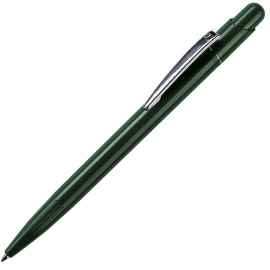 MIR, ручка шариковая с серебристым клипом, зеленый, пластик/металл, Цвет: зеленый, серебристый