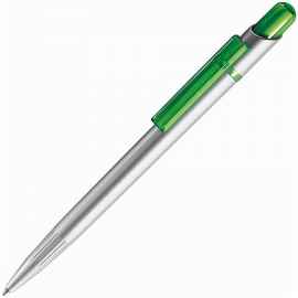 MIR SAT, ручка шариковая, прозрачный зеленый/серебристый, пластик, Цвет: зеленый, серебристый