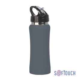 Бутылка для воды 'Индиана' 600 мл, покрытие soft touch, Серый, Цвет: серый