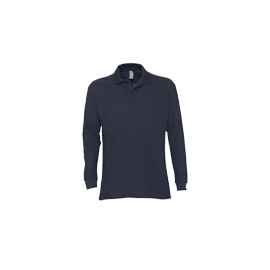 Рубашка поло мужская с длинным рукавом STAR темно-синий_XXL, 100% хлопок, 170г/м2, Цвет: тёмно-синий, Размер: 2XL