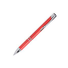 Ручка шариковая NUKOT, красный,  пластик со стружкой пшеничной соломы, хром, синие чернила, Цвет: красный