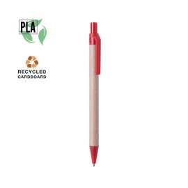 Ручка шариковая VATUM, красный, переработанный картон, PLA-полимолочная кислота, 13,7 см, Цвет: красный, изображение 2