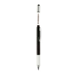 Многофункциональная ручка 5 в 1 из пластика ABS, черный, Цвет: черный, Размер: Длина 15 см., ширина 1,4 см., высота 1,4 см., изображение 4