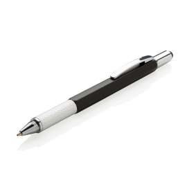 Многофункциональная ручка 5 в 1 из пластика ABS, черный, Цвет: черный, Размер: Длина 15 см., ширина 1,4 см., высота 1,4 см., изображение 5