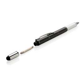 Многофункциональная ручка 5 в 1 из пластика ABS, черный, Цвет: черный, Размер: Длина 15 см., ширина 1,4 см., высота 1,4 см., изображение 6