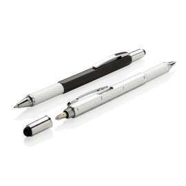 Многофункциональная ручка 5 в 1 из пластика ABS, черный, Цвет: черный, Размер: Длина 15 см., ширина 1,4 см., высота 1,4 см., изображение 8