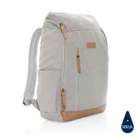 Рюкзак для ноутбука Impact из переработанного канваса AWARE™, 15', Серый, Цвет: серый, Размер: Длина 30 см., ширина 12,5 см., высота 46 см.