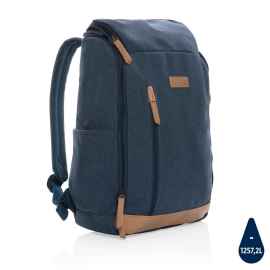 Рюкзак для ноутбука Impact из переработанного канваса AWARE™, 15', Синий, Цвет: синий, Размер: Длина 30 см., ширина 12,5 см., высота 46 см.
