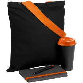 Набор Velours Bag, черный с оранжевым, Цвет: черный, оранжевый
