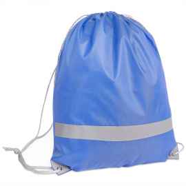 Рюкзак мешок со светоотражающей полосой RAY, синий, 35*41 см, полиэстер 210D, Цвет: синий