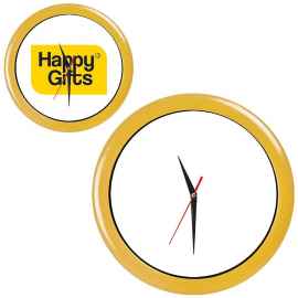 Часы настенные 'ПРОМО' разборные , желтый,  D28,5 см, пластик, Цвет: желтый, Размер: D28,5 см