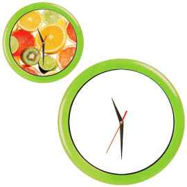 Часы настенные 'ПРОМО' разборные , зеленый яркий,  D28,5 см, пластик, Цвет: светло-зеленый, Размер: D28,5 см,