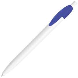 Ручка шариковая X-1 WHITE, белый/синий непрозрачный клип, пластик, Цвет: синий