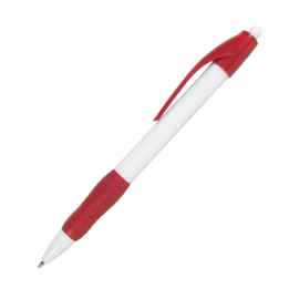 N4, ручка шариковая с грипом, белый/красный, пластик, Цвет: белый, красный