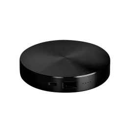 Универсальный аккумулятор 'UFO' (6000mAh) в подарочной коробке, черный,8,6х1,5 см,металл, Цвет: черный