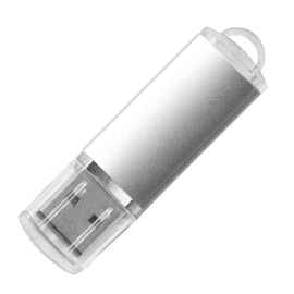 USB flash-карта 'Assorti' (16Гб), серебристая, 5,8х1,7х0,8, металл, Цвет: серебристый