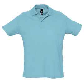 Рубашка поло мужская SUMMER II, бирюзовый, XS, 100% хлопок, 170 г/м2, Цвет: бирюзовый, Размер: XS