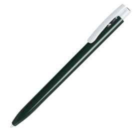 ELLE, ручка шариковая, темно-зеленый/белый, пластик, Цвет: темно-зеленый, белый