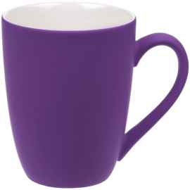 Кружка Good Morning с покрытием софт-тач, фиолетовая, Цвет: фиолетовый, Объем: 300