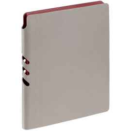 Ежедневник Flexpen, недатированный, серебристо-бордовый, Цвет: бордовый, серебристый, Размер: 15,7х20,8х1,5 см