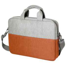 Конференц-сумка BEAM NOTE, серый/оранжевый, 39х30х6.5 см, ткань верха:100% полиамид, под-д:100%полиэ, Цвет: серый, оранжевый
