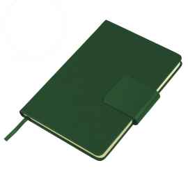 Ежедневник недатированный Stevie, А5,  зеленый, кремовый блок, без обреза, Цвет: зеленый