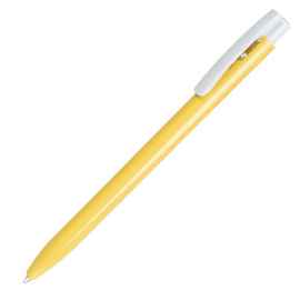 ELLE, ручка шариковая, желтый/белый, пластик, Цвет: желтый, белый