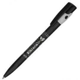 Ручка шариковая KIKI ECOLINE, черный/белый, экопластик, Цвет: черный, белый