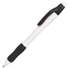 N4, ручка шариковая с грипом, белый/черный, пластик, Цвет: белый, черный