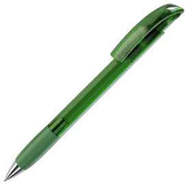 NOVE LX, ручка шариковая с грипом, прозрачный зеленый/хром, пластик, Цвет: зеленый, серебристый