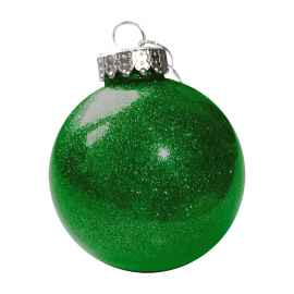 Шар новогодний FLICKER, диаметр 8 см., пластик, зеленый, Цвет: зеленый