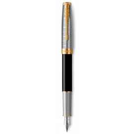 Перьевая ручка Parker Sonnet Premium Refresh BLACK GT, перо 18K, перо: F, цвет чернил black, в подарочной упаковке