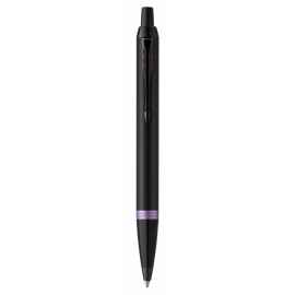 Шариковая ручка Parker IM Vibrant Rings Flame Amethyst Purple, стержень: Mblue, в подарочной упаковке.