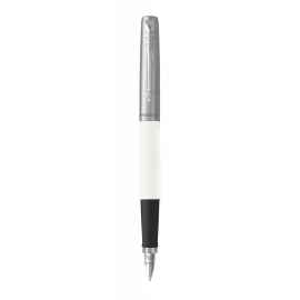 Перьевая ручка Parker Jotter White CT перо:F, цвет чернил: blue, в подарочной упаковке.