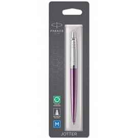 Шариковая ручка Parker 'Jotter Victoria Violet Chrome CT', стержень:M, цвет чернил: blue в подарочной блистерной упаковке