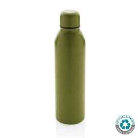 Вакуумная бутылка из переработанной нержавеющей стали (стандарт RCS), 500 мл, Зеленый, Размер: , высота 2 480 см., диаметр 6,7 см.