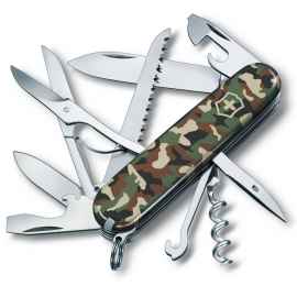 Нож перочинный Huntsman 91, зеленый камуфляж, Цвет: зеленый