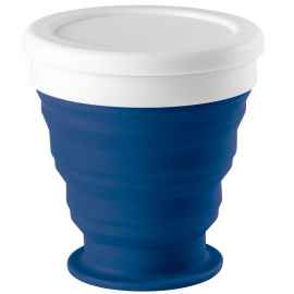 Складной стакан с крышкой Astrada, синий, Цвет: синий, Объем: 250