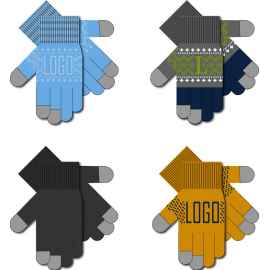 Сенсорные перчатки на заказ Guanti Tok, акрил, Размер: S/M: ширина 9,5 см, длина с учетом манжеты 21,5 см, манжета 5,5 с