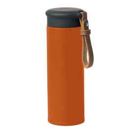 Термос вакуумный STRIPE, оранжевый, нержавеющая сталь, 450 мл, Цвет: оранжевый, черный