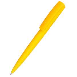 Ручка пластиковая Jangle, софт-тач, желтая, Цвет: желтый