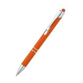 Ручка металлическая Ingrid софт-тач, оранжевая, Цвет: оранжевый, Размер: 14,4 x 1 x 1,3 см