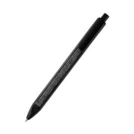 Ручка пластиковая с текстильной вставкой Kan, черная, Цвет: черный