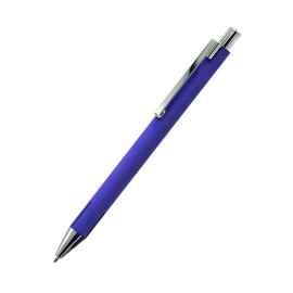 Ручка металлическая Elegant Soft софт-тач, синяя, Цвет: синий